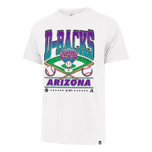 47 Brand Shirts Arizona Diamondbacks '47 Brand Cooperstown White Wash Field T Shirt - Men's