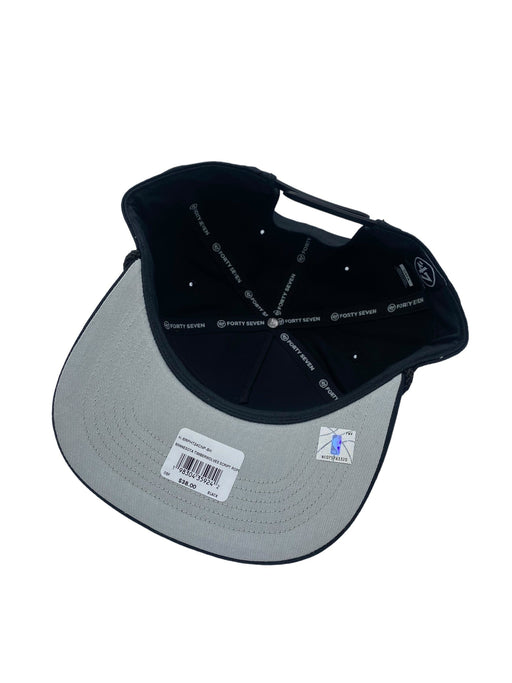47 Brand Snapback Hat OSFM / Black Minnesota Timberwolves '47 Black Full Script Rope Hitch Adjustable Snapback Hat