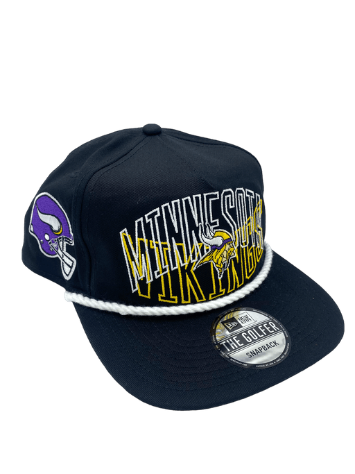47 Brand Snapback Hat OSFM / Black Minnesota Vikings '47 Custom Black Golfer Adjustable Snapback Hat