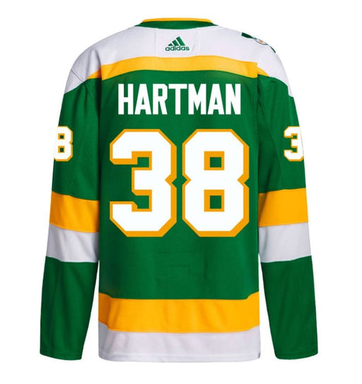 Adult Ryan Hartman Minnesota Wild adidas 2023 Green 3rd Jersey Alternate Authentic Player Jersey - Men's