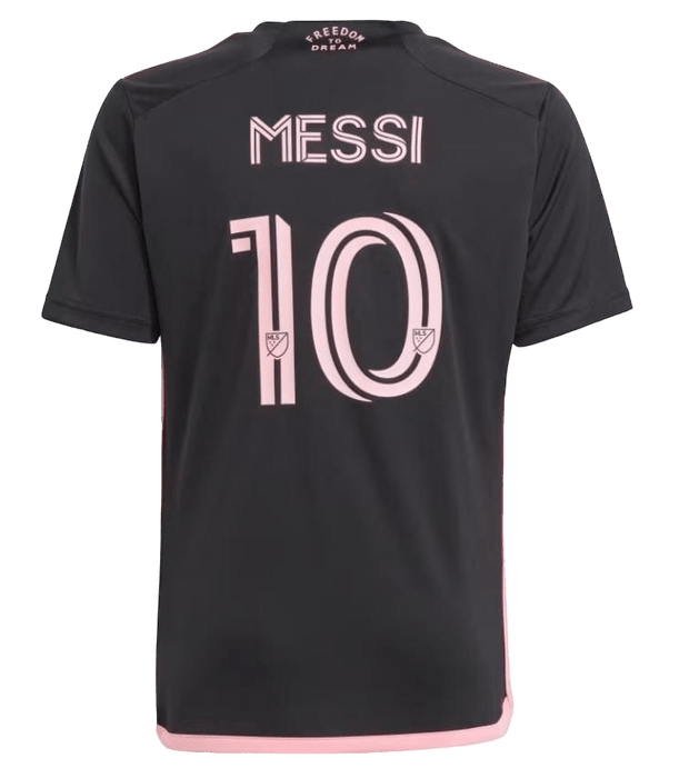 adidas Youth Jersey Youth Inter Miami CF Lionel Messi adidas Black 2023 Replica Away Jersey