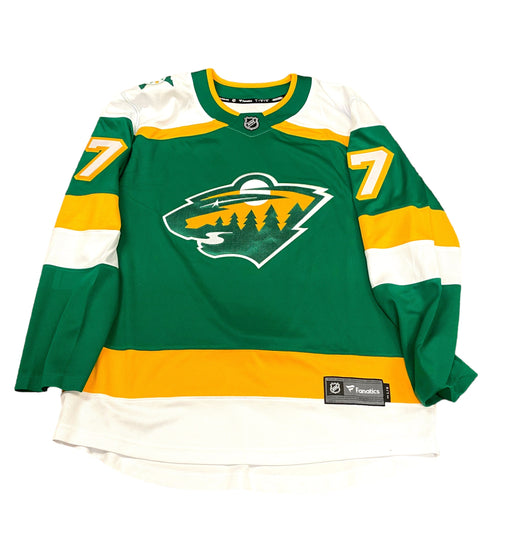Brock Faber Minnesota Wild Fanatics 2023 Alternate Green Breakaway Player Jersey - Men's