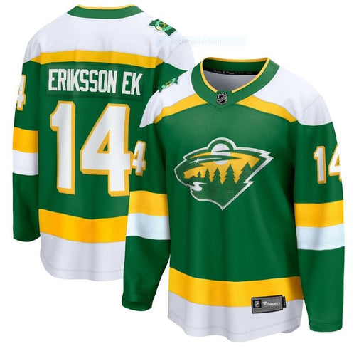 Adult Joel Eriksson Ek Minnesota Wild Fanatics 2023 Alternate Green Breakaway Player Jersey - Men's