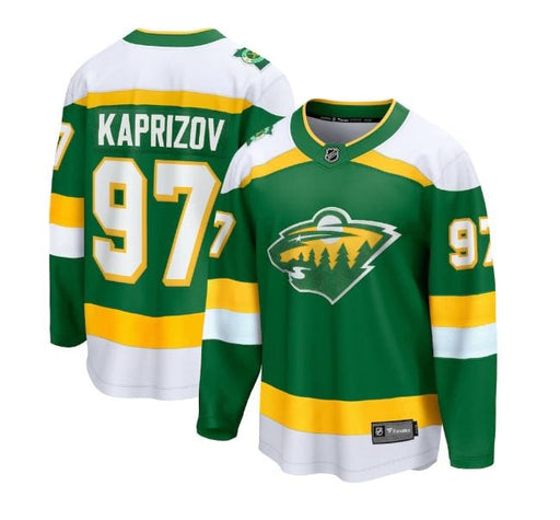 Adult Kirill Kaprizov Minnesota Wild Fanatics Alternate Green Breakaway Player Jersey - Men's