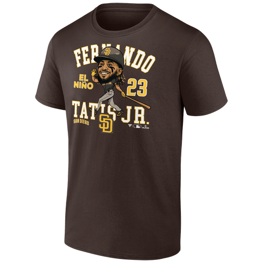 Fanatics Shirts Men's Fernando Tatis Jr. San Diego Padres Fanatics Branded Brown MLB Caricature T-Shirt