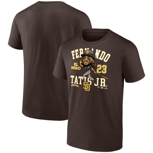 Fernando Tatis Jr. San Diego Padres Fanatics Branded Brown MLB Caricature T-Shirt - Men's