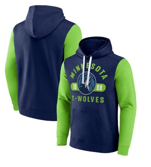 Fanatics Sweatshirts Minnesota Timberwolves Fanatics Branded Navy Attack Pullover Hooded Sweatshirt - Men's
