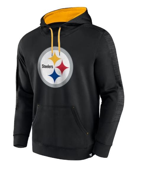 Fanatics Sweatshirts Pittsburgh Steelers Fanatics Branded Black Defender Streaky Hooded Sweatshirt - Men's