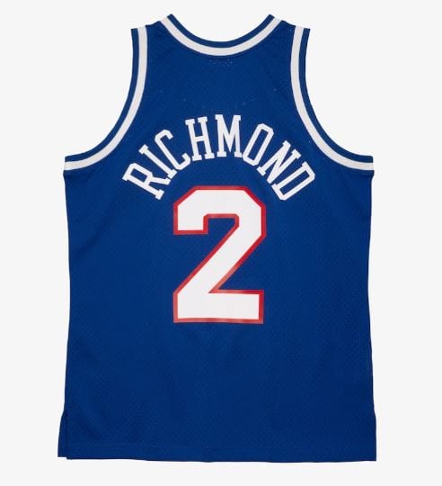 Adult Mitch Richmond Sacramento Kings Mitchell & Ness 1992-93 Blue Throwback Swingman Jersey - Men's
