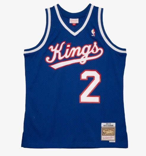Adult Mitch Richmond Sacramento Kings Mitchell & Ness 1992-93 Blue Throwback Swingman Jersey - Men's