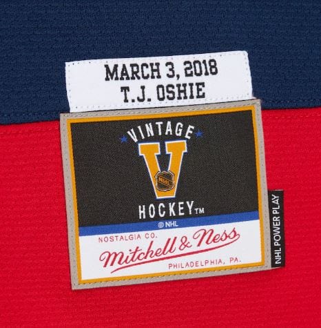 Adult TJ Oshie Washington Capitals Mitchell & Ness 2018 Navy Power Play Jersey - Men's