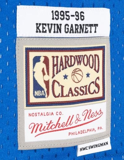 Mitchell & Ness Adult Jersey Kevin Garnett Minnesota Timberwolves 1995-96 Mitchell & Ness Split Black/Blue Throwback Swingman Jersey - Men's