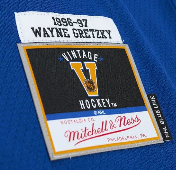 Mitchell & Ness Adult Jersey Men's Wayne Gretzky New York Rangers Mitchell & Ness 1996 Blue Home Jersey