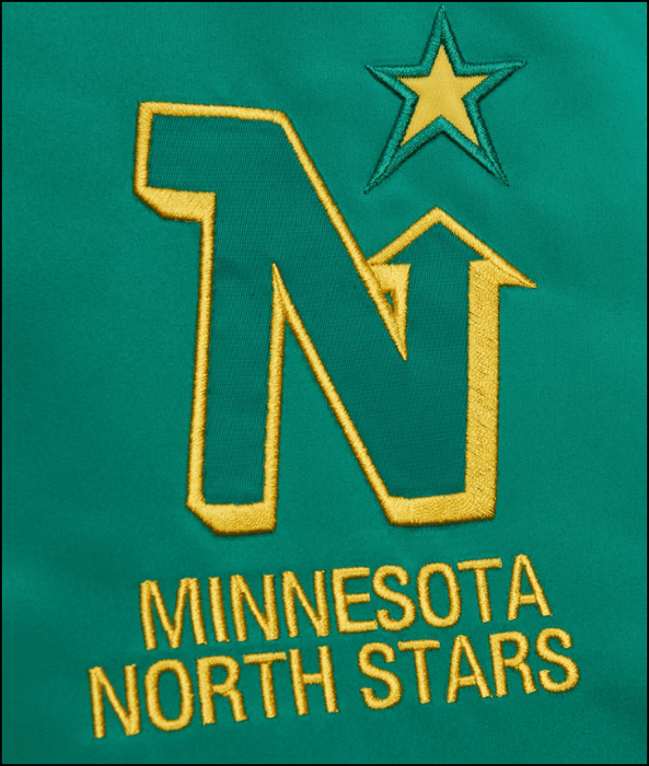 Mitchell & Ness Jacket Minnesota North Stars Mitchell & Ness Green Heavyweight Satin Jacket - Men's