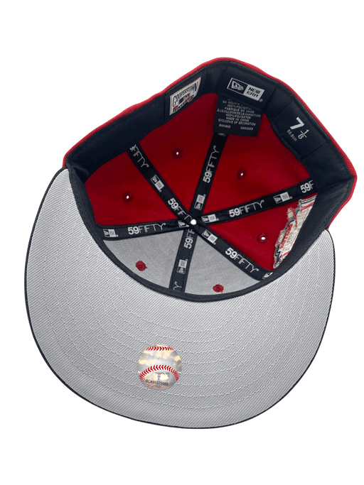 New Era Fitted Hat Adult Boston Red Sox New Era Red/Black Movie Pack Custom Side Patch 59FIFTY Fitted Hat - Men's