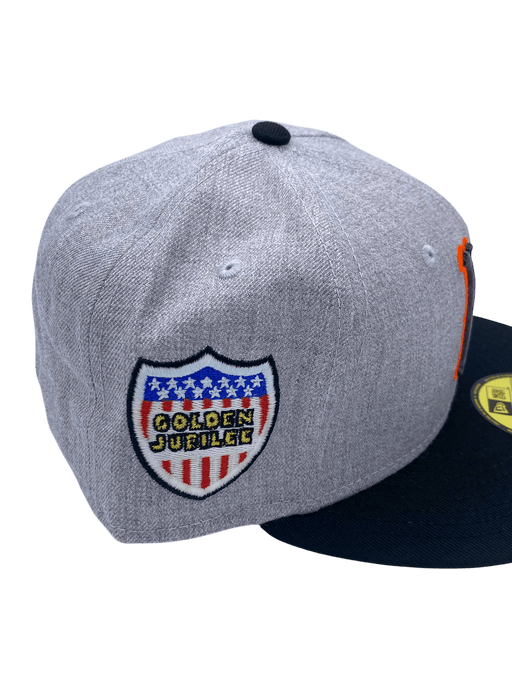 Adult Minneapolis Millers New Era Gray Vintage Side Patch 59FIFTY Fitted Hat - Men's