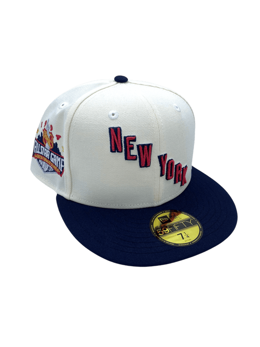 Adult New York Rangers New Era Chrome Retro Script Custom Side Patch 59FIFTY Fitted Hat - Men's