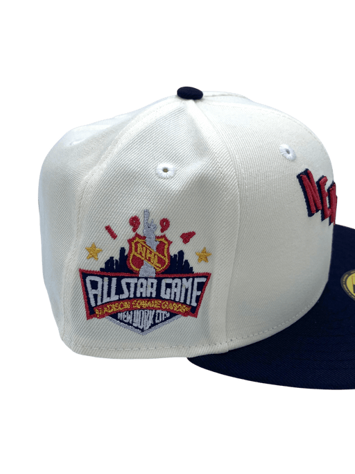 Adult New York Rangers New Era Chrome Retro Script Custom Side Patch 59FIFTY Fitted Hat - Men's