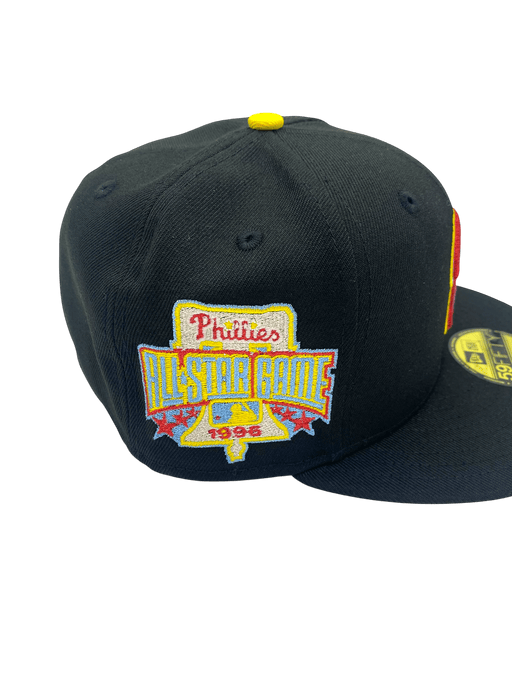Adult Philadelphia Phillies New Era Black Movie Pack Custom Side Patch 59FIFTY Fitted Hat - Men's