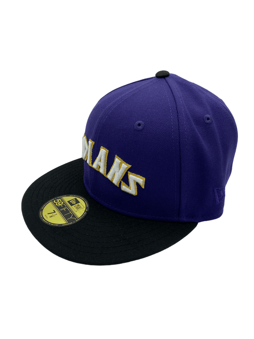 New Era Fitted Hat Cleveland New Era Purple/Black Custom VP 1.0 Side Patch 59FIFTY Fitted Hat