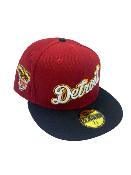 New Era Fitted Hat Detroit Tigers New Era Black MP6 Custom Side Patch 59FIFTY Fitted Hat