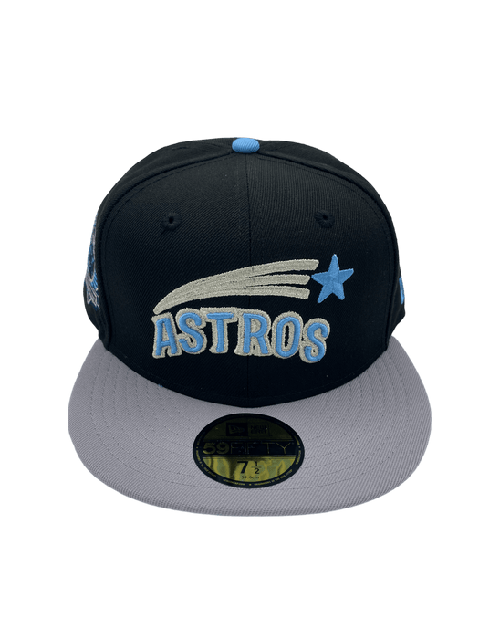New Era Fitted Hat Houston Astros New Era Black WP 3.0 Custom Side Patch 59FIFTY Fitted Hat