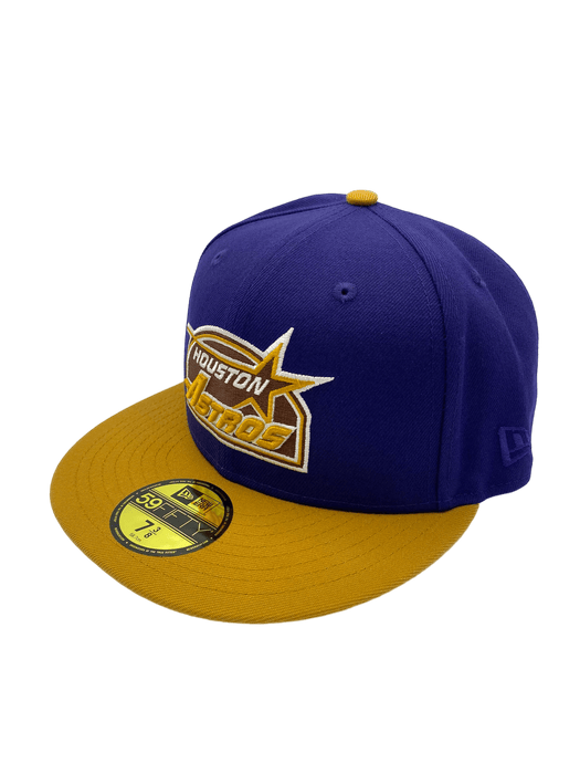 New Era Fitted Hat Houston Astros New Era Purple Custom Side Patch 59FIFTY Fitted Hat - Men's