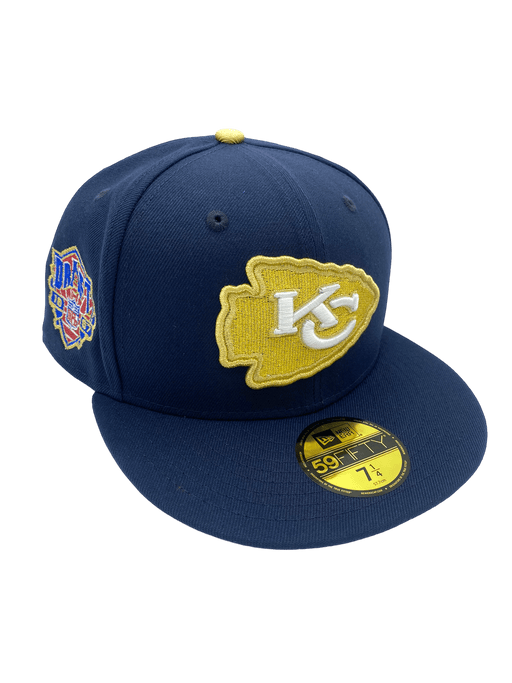 New Era Fitted Hat Kansas City Chiefs New Era Navy Custom Tony G Side Patch 59FIFTY Fitted Hat - Men's