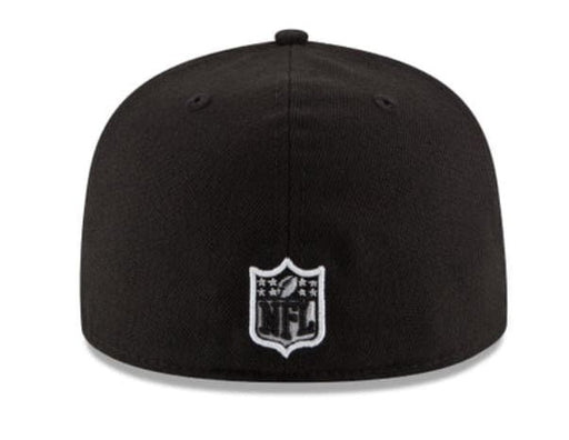 New Era Fitted Hat Las Vegas Raiders New Era Black White Collection 59FIFTY Fitted Hat