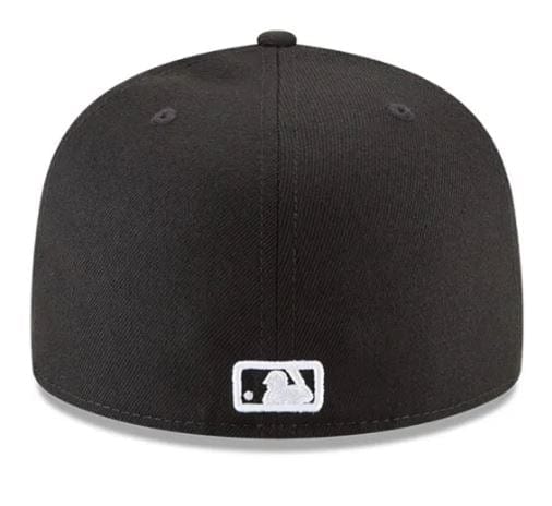 New Era Fitted Hat Los Angeles Dodgers New Era Black White Collection 59FIFTY Fitted Hat