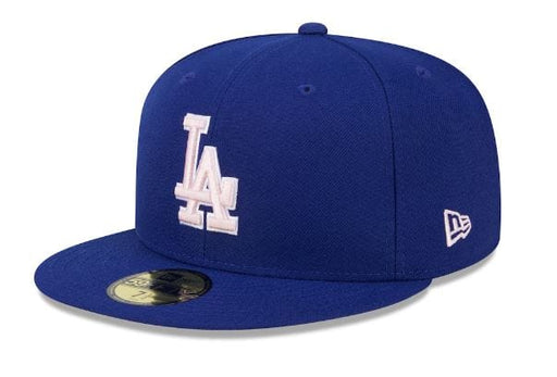 New Era Fitted Hat Los Angeles Dodgers New Era Blue 2024 Mother's Day 59FIFTY Fitted Hat