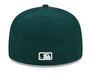 New Era Fitted Hat Los Angeles Dodgers New Era Dark Green Side Patch 59FIFTY Fitted Hat