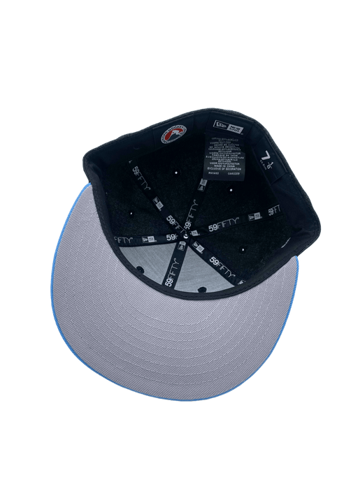 Adult Milwaukee Admirals New Era Black/Blue AHL Custom Side Patch 59FIFTY Fitted Hat - Men's