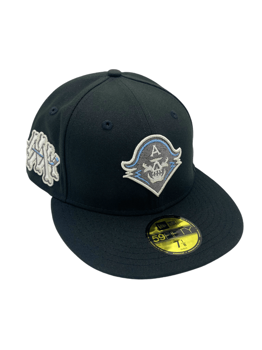 Adult Milwaukee Admirals New Era Black Captain Silver AHL Custom Side Patch 59FIFTY Fitted Hat - Men's
