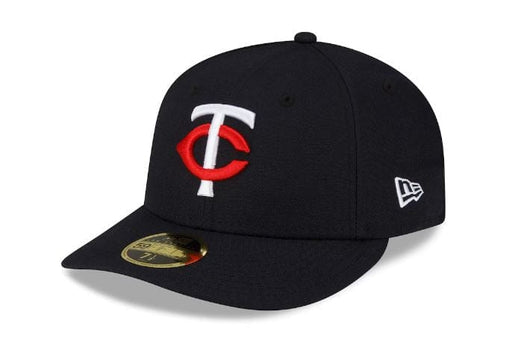 New Era Fitted Hat Minnesota Twins New Era 2023 Authentic Collection Low Profile Navy Home 59FIFTY Fitted Hat