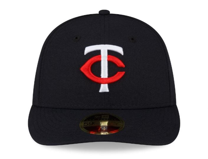 New Era Fitted Hat Minnesota Twins New Era 2023 Authentic Collection Low Profile Navy Home 59FIFTY Fitted Hat