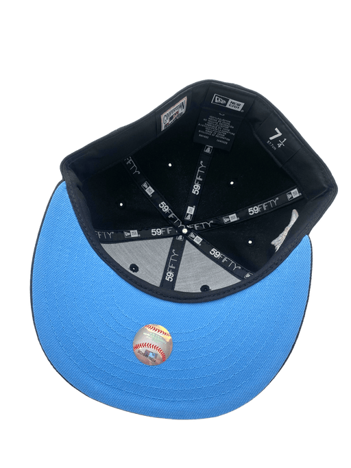 New Era Fitted Hat Minnesota Twins New Era Black Icy Custom Side Patch 59FIFTY Fitted Hat - Men's