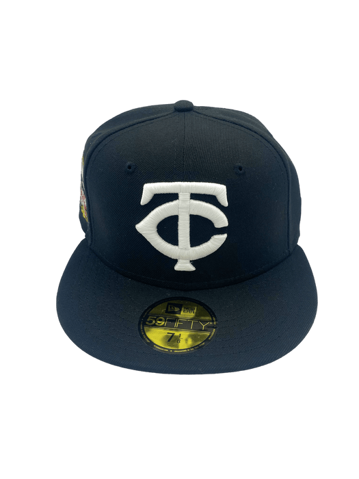 New Era Fitted Hat Minnesota Twins New Era Black The Cities Custom Side Patch 59FIFTY Fitted Hat - Men's