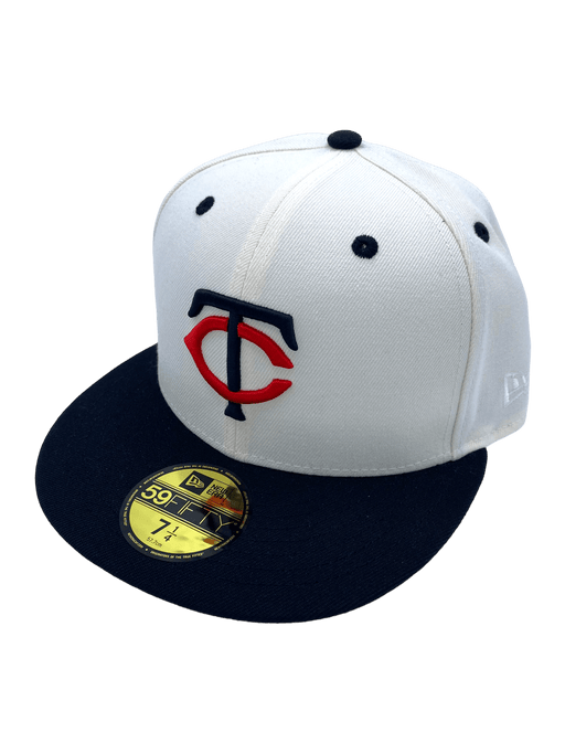 New Era Fitted Hat Minnesota Twins New Era Chrome/Black TC Custom Side Patch 59FIFTY Fitted Hat