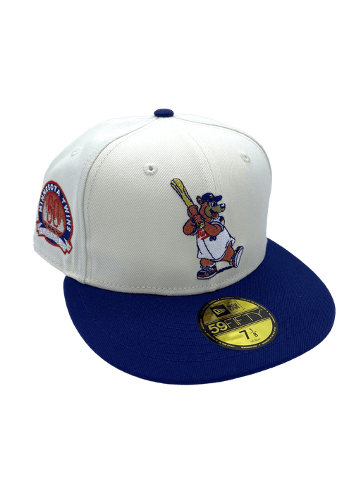 Minnesota Twins New Era Chrome/Navy TC Bear Custom Side Patch 59FIFTY Fitted Hat - Men's