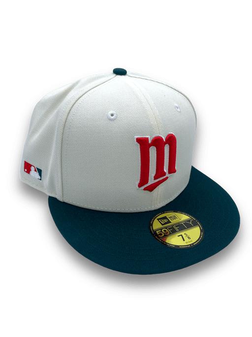New Era Fitted Hat Minnesota Twins New Era Green/Red Custom Side Patch 59FIFTY Fitted Hat
