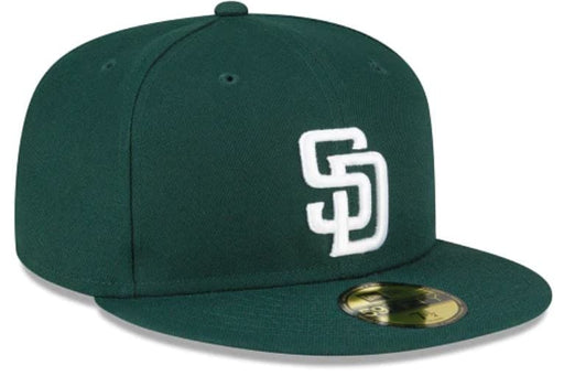New Era Fitted Hat San Diego Padres New Era Dark Green Side Patch 59FIFTY Fitted Hat