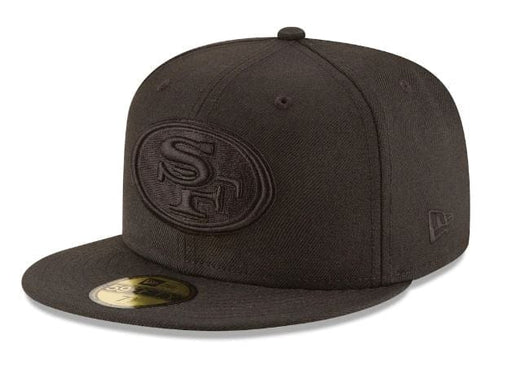 New Era Fitted Hat San Francisco 49ers New Era Black on Black Collection 59FIFTY Fitted Hat