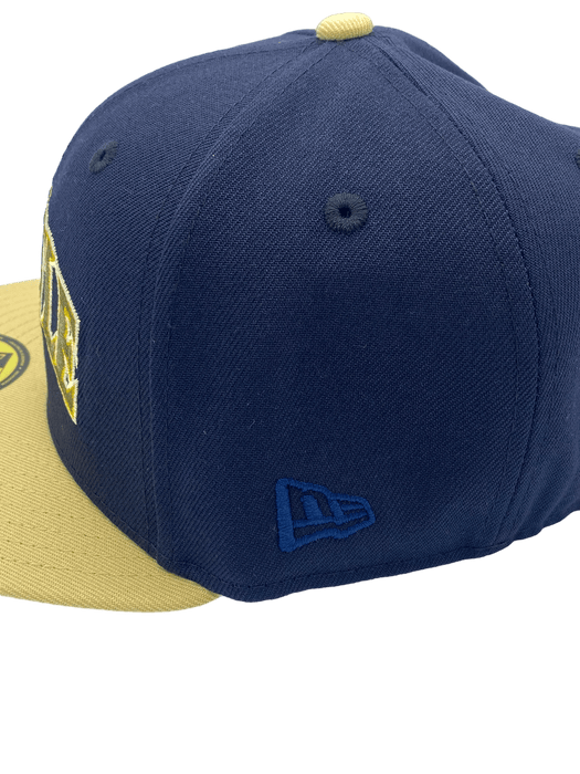 New Era Fitted Hat Seattle Mariners New Era Navy/Gold Custom Side Patch 59FIFTY Fitted Hat - Men's