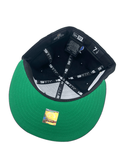 New Era Fitted Hat St. Paul Saints New Era Black Satin Piggy Custom Side Patch 59FIFTY Fitted Hat - Men's