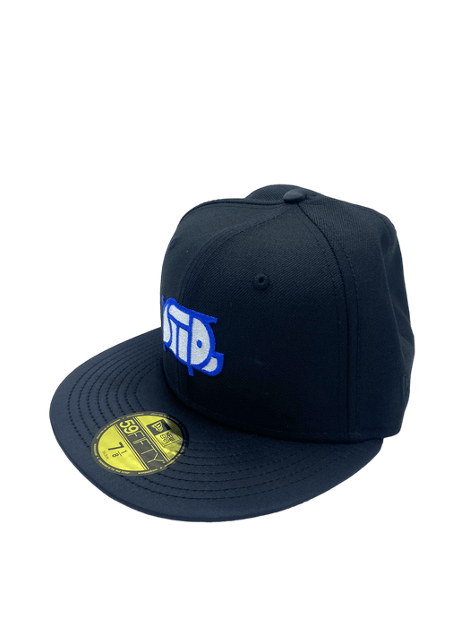 New Era Fitted Hat St. Paul Saints New Era Black Satin Piggy Custom Side Patch 59FIFTY Fitted Hat - Men's