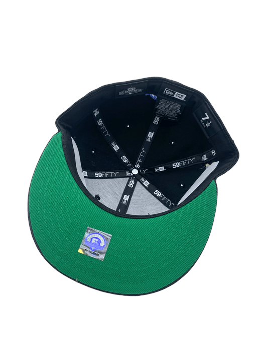 New Era Fitted Hat St. Paul Saints New Era Black Satin STP Custom Side Patch 59FIFTY Fitted Hat - Men's