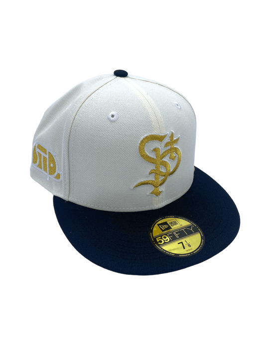 New Era Fitted Hat St. Paul Saints New Era Chrome/Black Custom Golden Era Side Patch 59FIFTY Fitted Hat