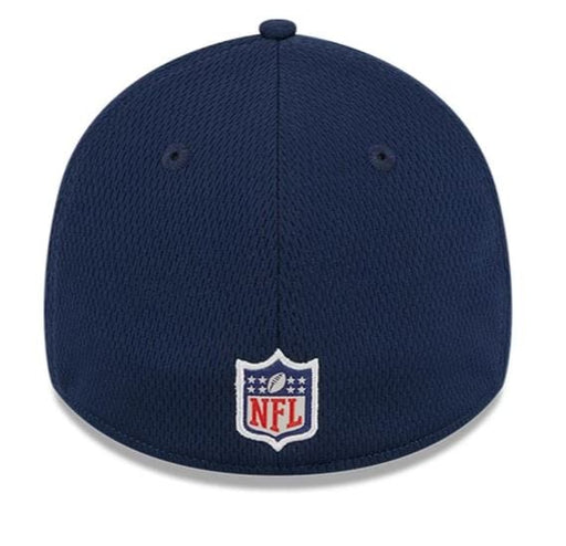 New Era Flex Hat Denver Broncos New Era 2023 NFL Training Camp Navy 39THIRTY Flex Fit Hat