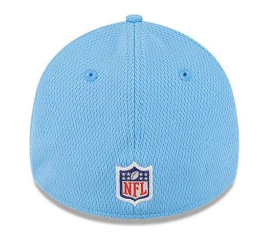 New Era Flex Hat Tennessee Titans New Era 2023 NFL Training Camp Light Blue 39THIRTY Flex Fit Hat